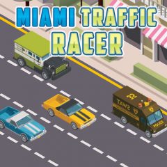 Corre en auto en el tráfico de Miami